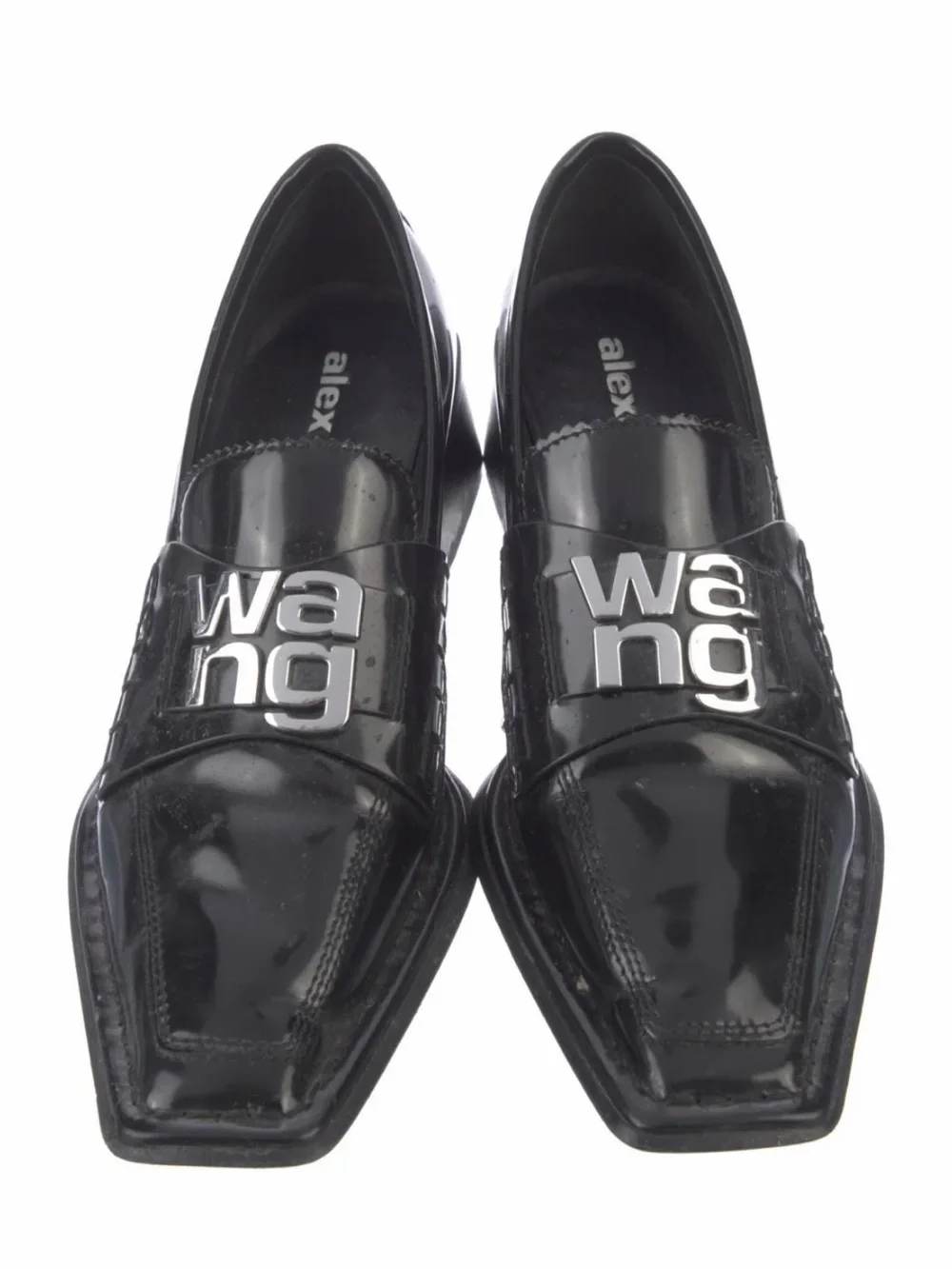 Alexander Wang Black Leather Dress Loafers Sz 38